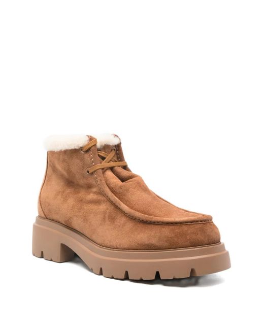 Stuart Weitzman Brown Silk Nylon Blend