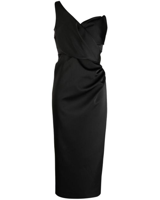 Robe mi-longue Edan à design asymétrique Rachel Gilbert en coloris Black
