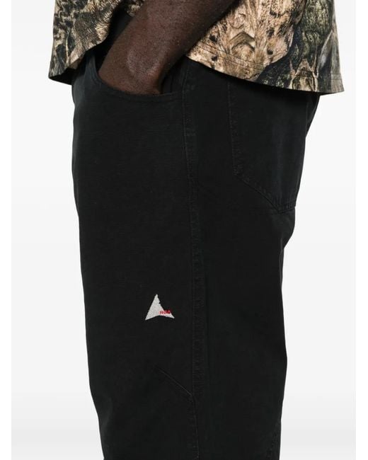 Roa Black Pantalon Crimp Shaped En Coton for men