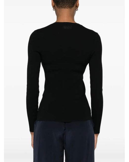 P.A.R.O.S.H. Black Ribbed Cardigan