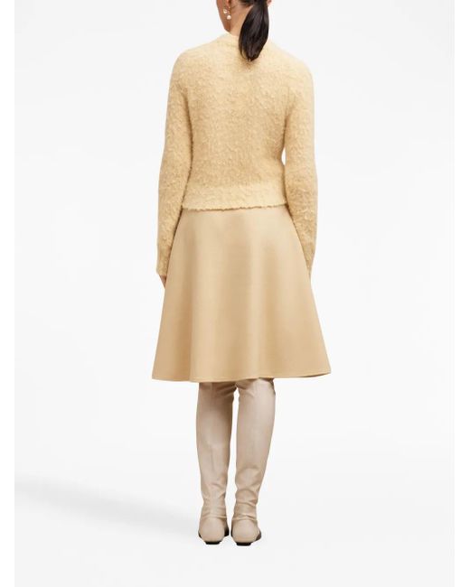 AMI Natural Crew-Neck Brushed Jumper