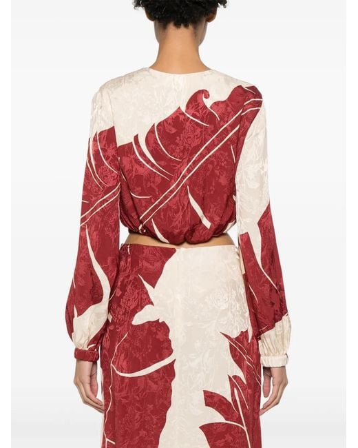 Johanna Ortiz Red Afterwork Blouse