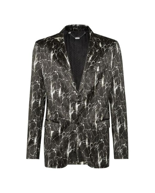 Billionaire Black Blazer À Effet Marbré for men