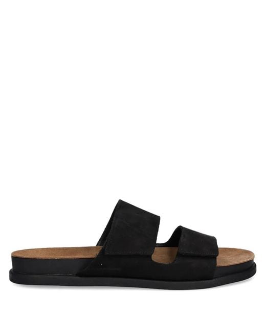 Vagabond Black Double-Strap Slip-On Sandals for men