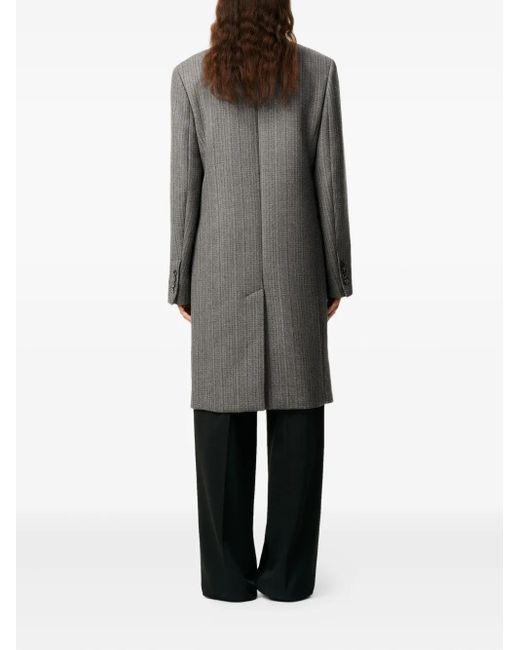 AMI Gray Wool Coat for men