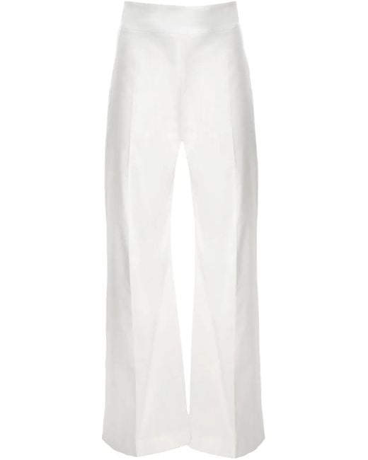 Carolina Herrera White Hose Mit Weitem Bein