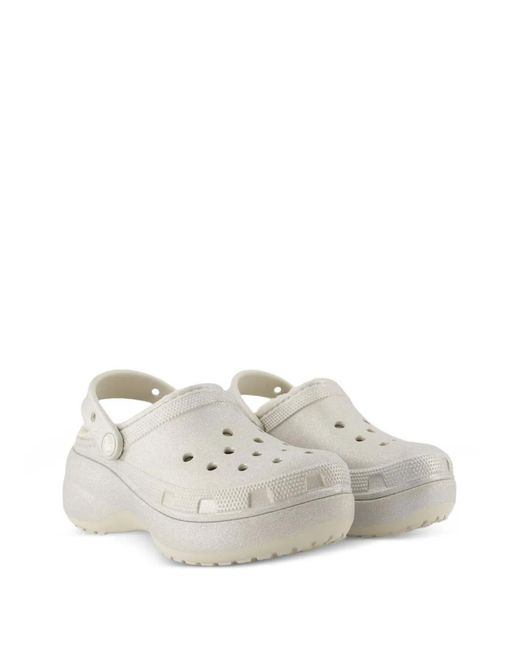 CROCSTM White Glitter Clogs