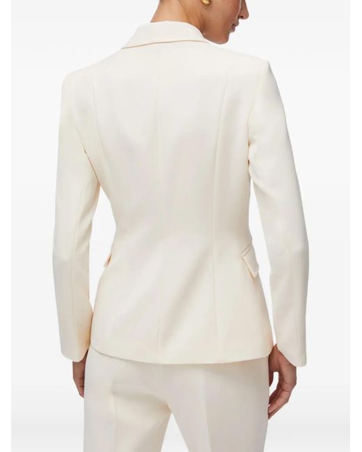 Liu Jo White Flap-Pockets Single-Breasted Blazer