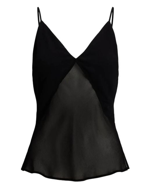 Polo Ralph Lauren Black Cross-Back V-Neck Top