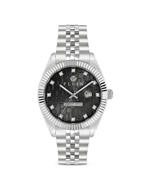 Philipp Plein White Date Superlative 42Mm for men