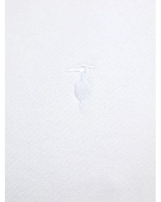 Sudadera De Algodón Con Capucha Trussardi de hombre de color White