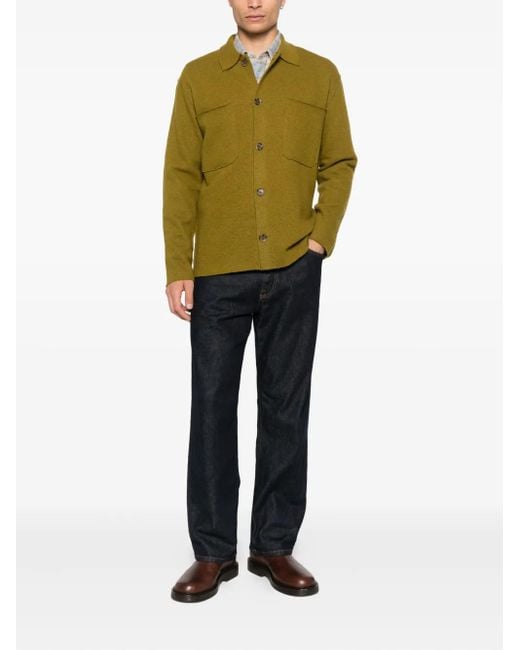 NN07 Green Jonas Wool Shirt Jacket for men