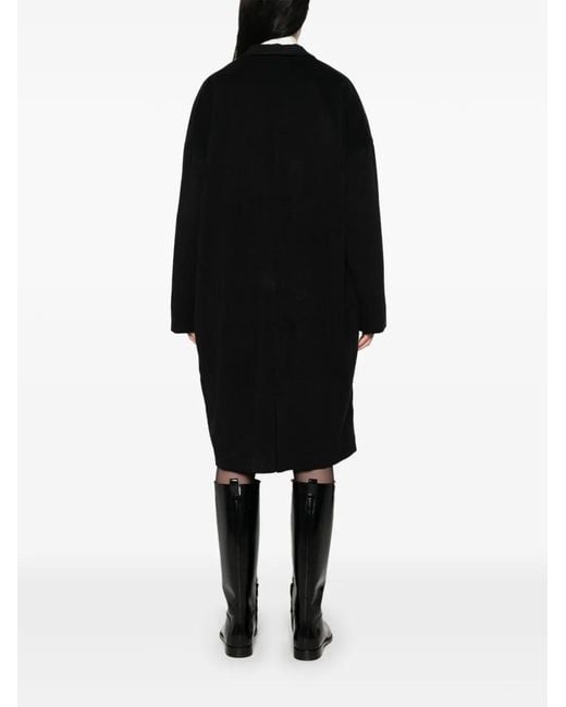 Private 0204 Black Cashmere Single-Breasted Coat
