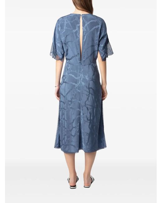 Zadig & Voltaire Blue Rey Midi Dress