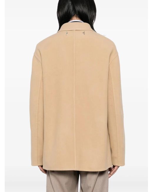 Lanvin Natural Single-Breasted Coats for men