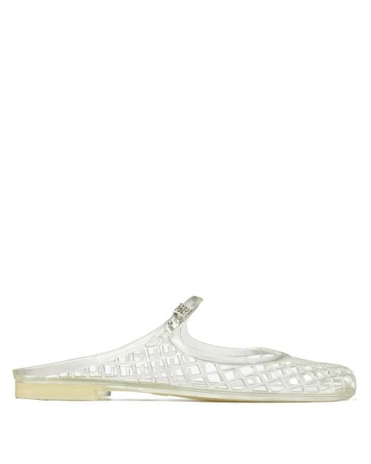 Tory Burch White Flat Shoes