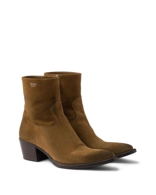 Prada Brown Suede Boots