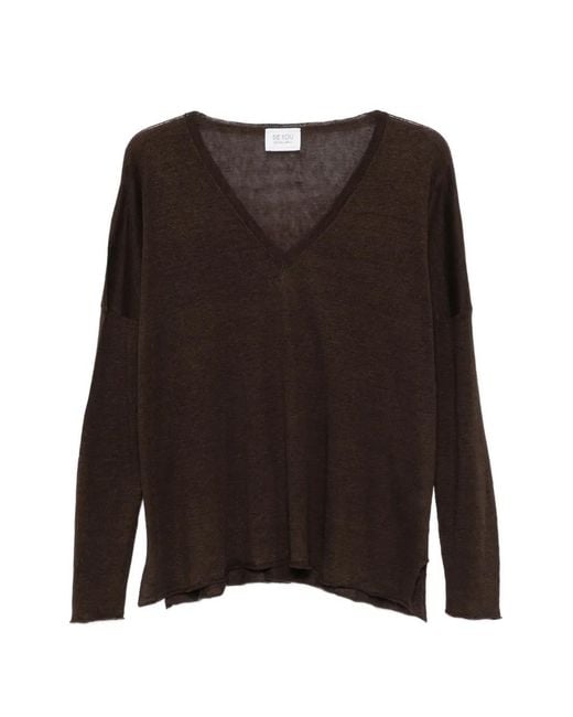 Be You Brown V-Neck Sweater