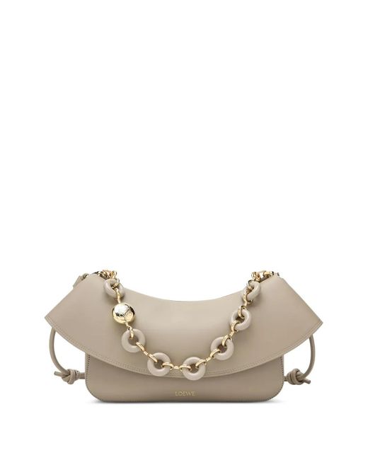 Loewe White Ola Medium Leather Shoulder Bag