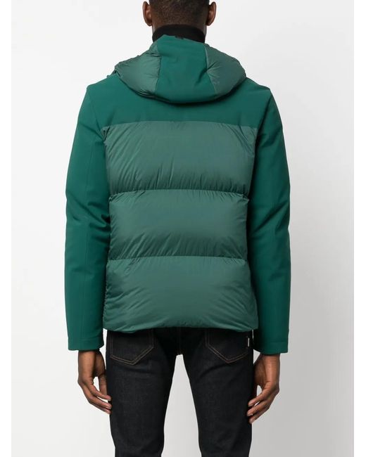 Herno Green Padded Hooded Down Jacket for men