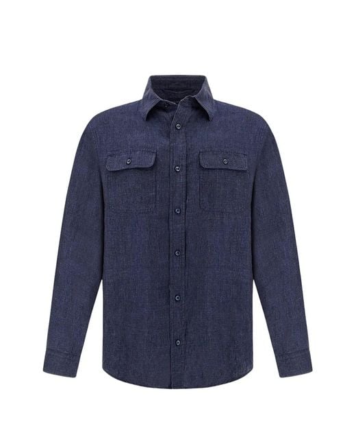 Paul & Shark Blue Pocket Shirt for men