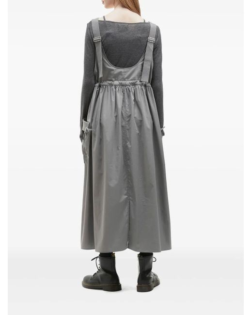 Musium Div. Gray Logo-Patch Midi Dress