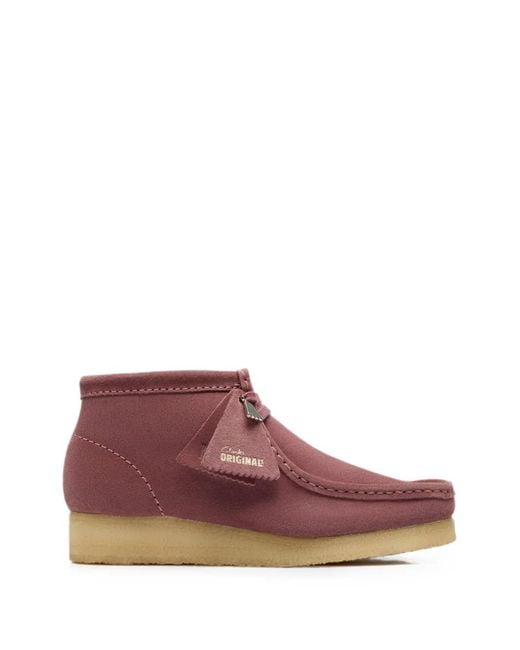Clarks Purple Wallabee Ankle Boots