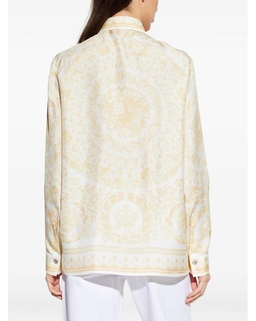 Versace White Silk Shirt