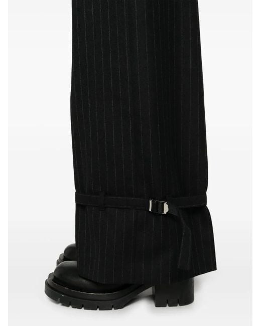 Sacai Black Pinstriped Trousers