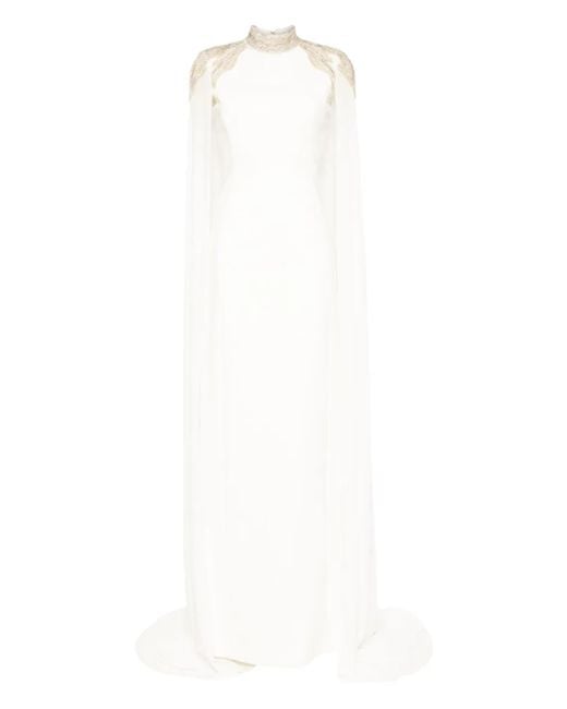 Saiid Kobeisy White Embroidered Maxi Dress