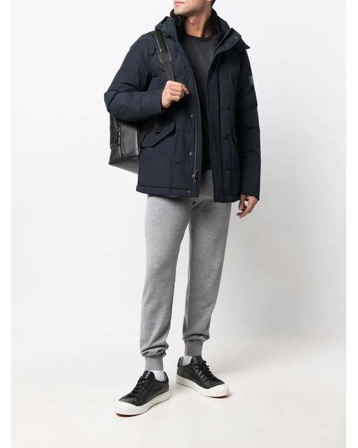 Corneliani Gray Drawstring Virgin Wool-Blend Track Pants for men