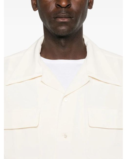 Second/Layer White Double-Pocket Long-Sleeve Shirt for men