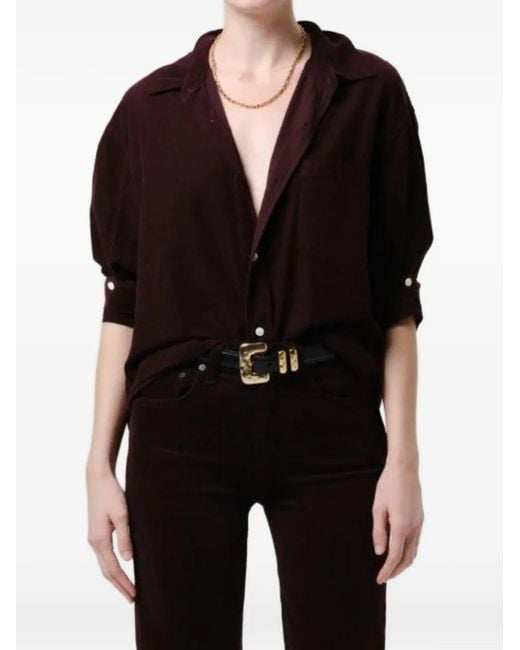 Citizens of Humanity Black Corduroy Chest-Pocket Shirt