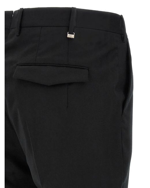 PT Torino Black Master Tailored Trousers for men