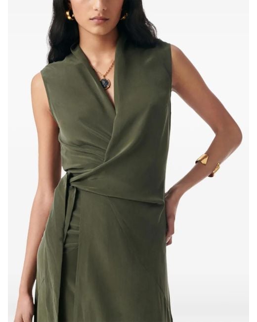 Vanessa Bruno Green Faye Twisted Sleeveless Maxi Dress