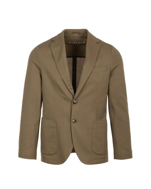 Circolo 1901 Green Button Single-Breasted Blazer for men