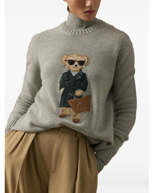 Ralph Lauren Gray Bear Sweater