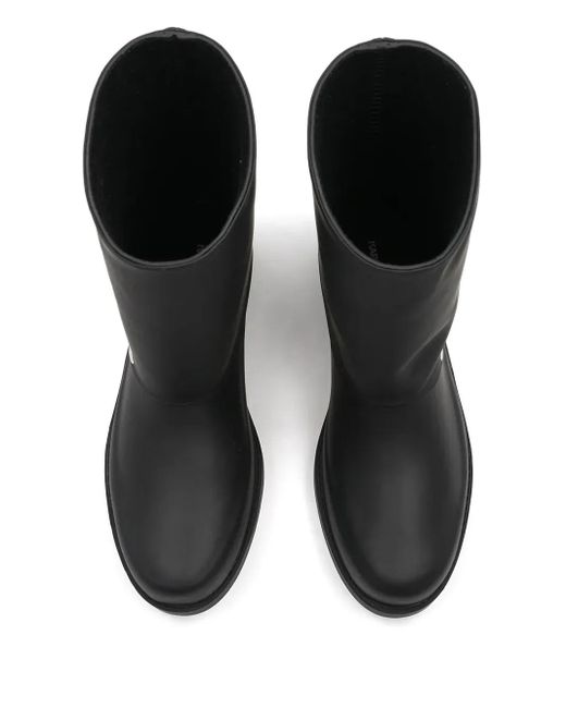Karl Lagerfeld ロゴレタリング レインブーツ Black