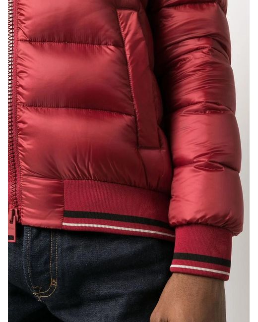 Herno Red Padded Bomber Jacket, Size: Eu 48 for men