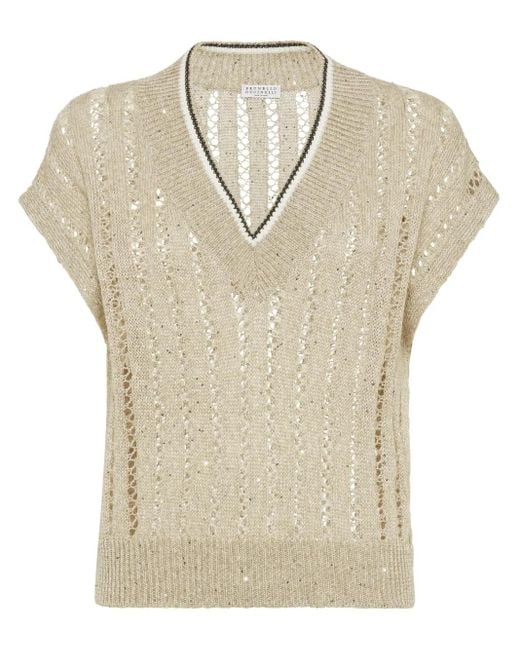 Brunello Cucinelli Natural Dazzling T-Shirt
