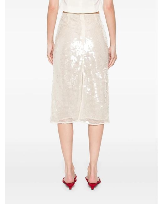 Stella McCartney White Sequinned Skirt