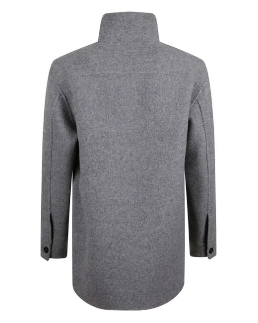 Jil Sander Gray Chest-Pocket Monogram-Detail Jacket for men