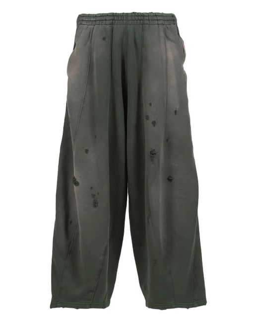 Needles Gray Cotton Track Pants for men