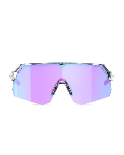 Tripoint Purple Biker-Frame Sunglasses for men