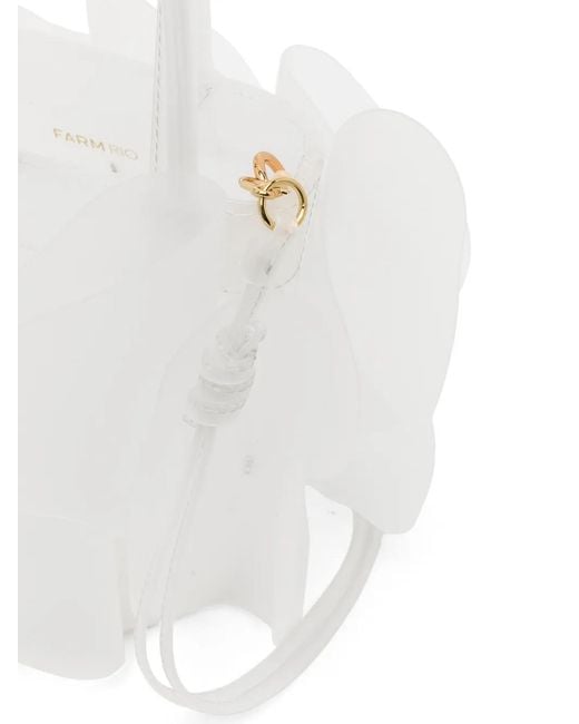 Farm Rio White Jelly Flower Shoulder Bag