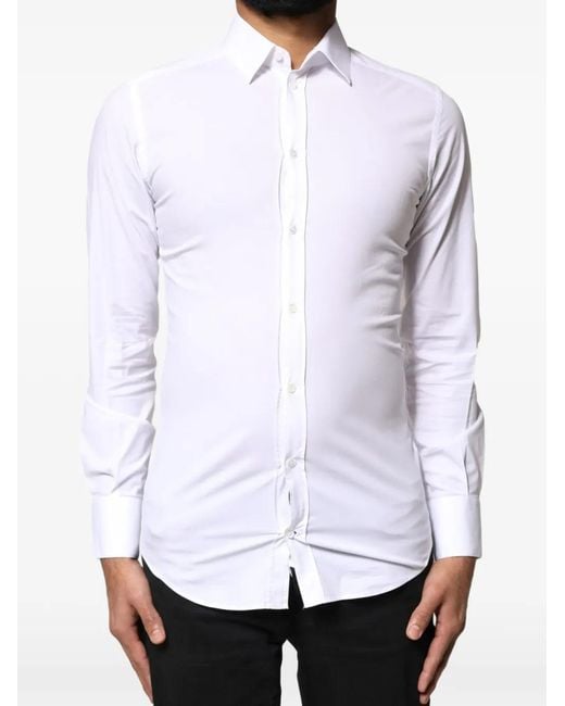 Dolce & Gabbana White Slim-Fit Shirt for men