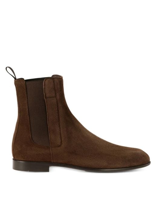 Botas Chelsea de ante Ferragamo de hombre de color Brown