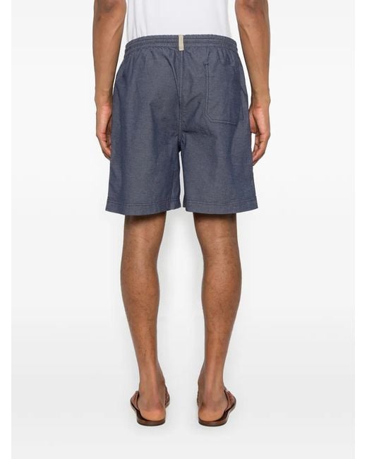 Woolrich Blue Drawstring Shorts for men