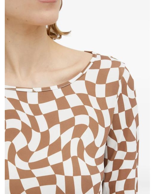 Résumé White Checked Midi Dress