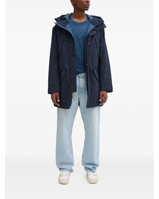 Timberland Blue Parka À Capuche for men